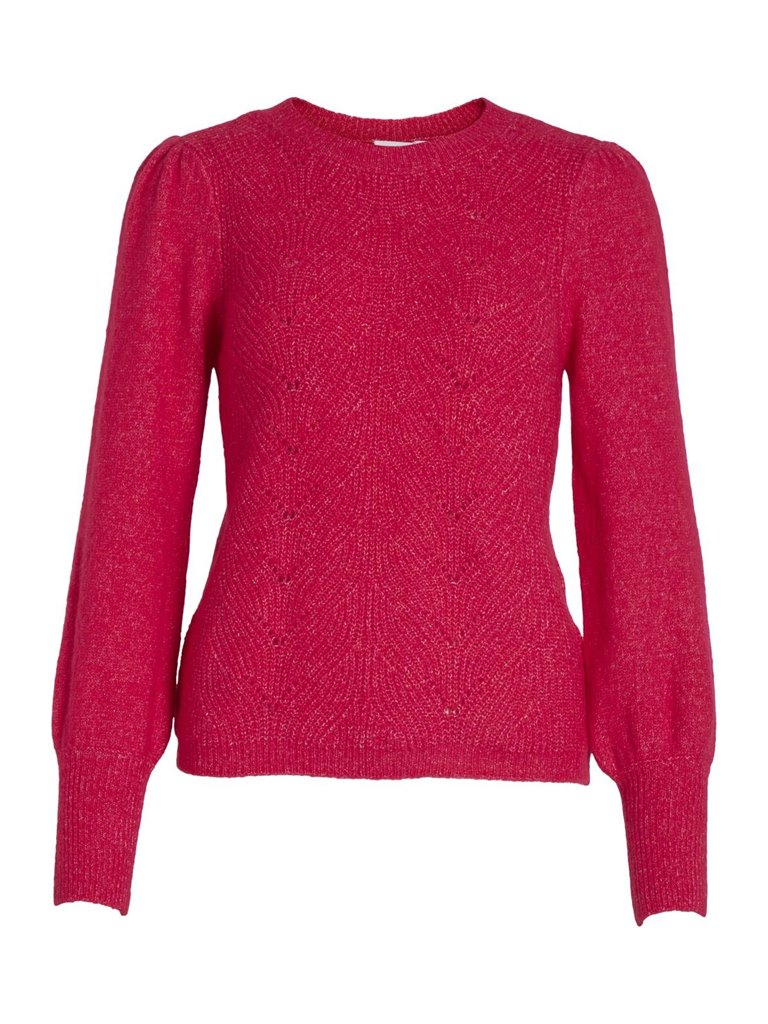 Vila - 14088026 - VICLEO NEW L_S O-NECK KNIT TOP_SU